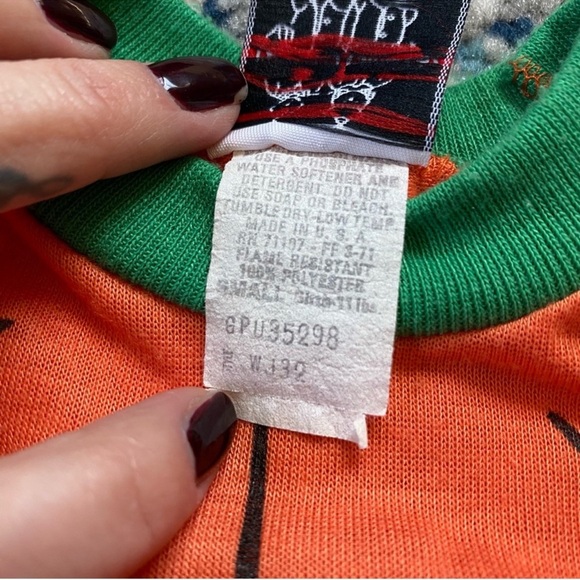 Vintage Baby Glow In The Dark Jack-o’-Lantern Halloween Set Size 0-3 months - Picture 5 of 6